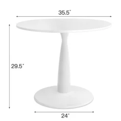 35.5'' Haven Round Top Pedestal Dining Table-The Pop Maison -Dine Furniture GUEST c31eccc1 1eca 4789 8498 25f451256ddf