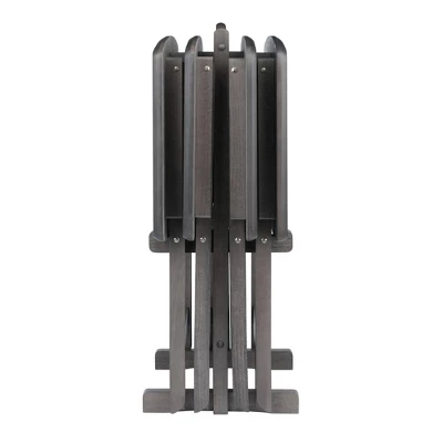 5pc Set Dorian Snack Tables Oyster Gray - Winsome 5 5pc Set Dorian Snack Tables Oyster Gray - Winsome - Image 3