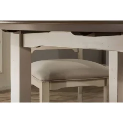 5pc Clarion Round Drop Leaf Dining Set With Side Chairs Gray Fog Fabric - Hillsdale Furniture -Dine Furniture GUEST c33e1ea3 ec08 4304 bebd 49bc0e1c4c2f