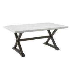 Landon Marble Dining Table White - Picket House Furnishings