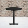 Flash Furniture 30'' Round Black Laminate Table Top With 18'' Round Table Height Base -Dine Furniture GUEST c449bc04 6ca8 40a7 939d 90a39a12fe3d