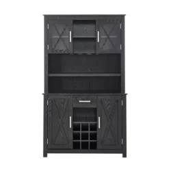 Home Source Jill Zarin Tall Cabinet With Glass Doors -Dine Furniture GUEST c452592f d285 4ab1 8a3e 17eacdaf33af