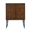 Oxford 2 Door Bar Cabinet Brown - Treasure Trove Accents -Dine Furniture GUEST c5fa9de0 6dba 4290 854a c826a63f20bf