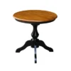 30" Lucy Round Top Pedestal Table Dining Height Black/Cherry - International Concepts -Dine Furniture GUEST c6cfa595 1177 43a7 82d3 be5a12c46d3e