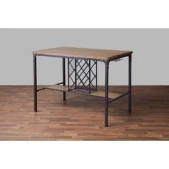 Vintner Pub Counter Height Dining Set Black/Brown - Baxton Studio -Dine Furniture GUEST c72931e7 eeba 42ff 985d dbdde66686cb