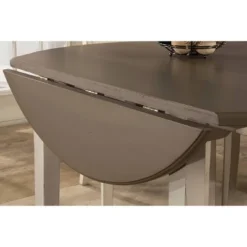 5pc Clarion Round Drop Leaf Dining Set With Side Chairs Gray Fog Fabric - Hillsdale Furniture -Dine Furniture GUEST c8faa3ad dda7 4af8 b442 294442637dca