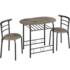 Yaheetech Modern Round Dining Table Set For 2 With Steel Legs, Storage Rack For Kitchens 15 Yaheetech Modern Round Dining Table Set For 2 With Steel Legs, Storage Rack For Kitchens -Dine Furniture GUEST c9af7a55 ab66 480b 928c 242d460ab03c