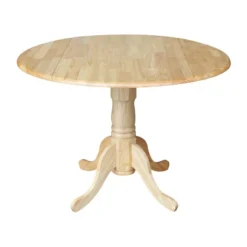 42" Mason Round Dual Drop Leaf Dining Table - International Concepts