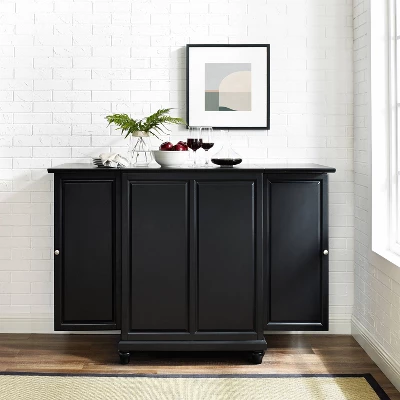 Cambridge Expandable Bar Cabinet Black - Crosley 4 Cambridge Expandable Bar Cabinet Black - Crosley - Image 2