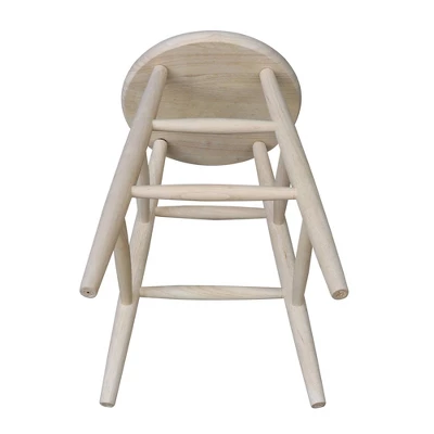 24" Scooped Seat Counter Height Barstool Unfinished - International Concepts 5 24" Scooped Seat Counter Height Barstool Unfinished - International Concepts - Image 3