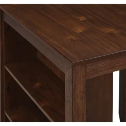 1 Table And 2 Stools Walnut Finish With Regal Bar Height Dining Set - OSP Home Furnishings -Dine Furniture GUEST ccb5ece7 4a39 42f6 b2d7 112593569117