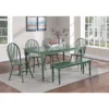 Rectangular Carolina Dining Table Equestrian Green - Boraam