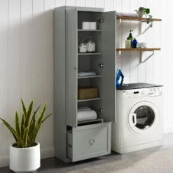 Harper Convertible Pantry Closet Gray - Crosley 25 Harper Convertible Pantry Closet Gray - Crosley -Dine Furniture GUEST cd8631c0 bbd3 4fe0 84a1 7bdd3376a521