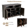 Costway Buffet Storage Cabinet Farmhouse Sideboard W/9-Bottle Wine Rack & 2 Doors 1 Costway Buffet Storage Cabinet Farmhouse Sideboard W/9-Bottle Wine Rack & 2 Doors -Dine Furniture GUEST cdafdd76 cc1a 4361 842a 75096fe9226c