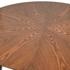 Jonas Round Dining Table Light Walnut/Black - Buylateral -Dine Furniture GUEST ce3ccf71 90d5 4091 8e11 6774706746ce