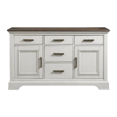 Drake Server Rustic White/French Oak - Intercon 3 Drake Server Rustic White/French Oak - Intercon