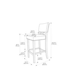 29" Corey Barstool - Linon -Dine Furniture GUEST cf2fd75c 6310 4877 9a56 2fb3fc784cf6