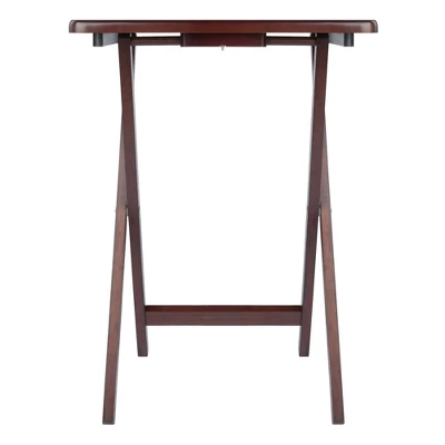 Set Of 4 Single Snack Tables Walnut - Winsome 4 Set Of 4 Single Snack Tables Walnut - Winsome - Image 2