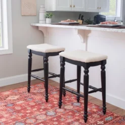 Marino Backless Barstool Wood - Linon -Dine Furniture GUEST d013db83 5084 440c 94ac 83c9f69f9b08