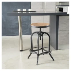 Farmdale Industrial Adjustable Swivel Barstool Natural Antique Black – Christopher Knight Home 7 Farmdale Industrial Adjustable Swivel Barstool Natural Antique Black – Christopher Knight Home -Dine Furniture GUEST d08b8dce 46fc 4a1f bb28 7b17ac5b912e