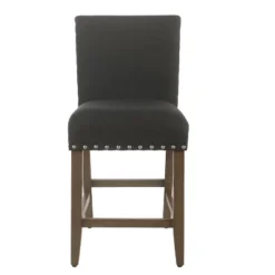 24" Upholstered Counter Height Barstool With Nailheads - HomePop -Dine Furniture GUEST d09f6208 0f36 4097 a918 6ab70f13d2a2