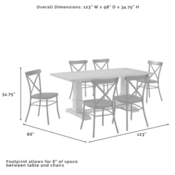7pc Joanna Dining Set With 4 Camille Chairs Matte Black - Crosley -Dine Furniture GUEST d20e9c44 53a7 4753 aa97 c2b699a8feb7