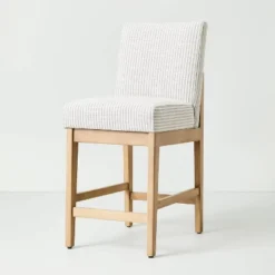 Upholstered Natural Wood Slipper Counter Stool - Hearth & Hand™ With Magnolia -Dine Furniture GUEST d30288d3 a5a0 4aeb 897e 5c69d670b400