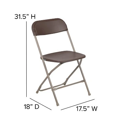 Emma And Oliver Set Of 2 Stackable Folding Plastic Chairs - 650 LB Weight Capacity 9 Emma And Oliver Set Of 2 Stackable Folding Plastic Chairs - 650 LB Weight Capacity - Image 7