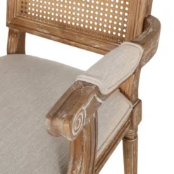 Set Of 6 Maria French Country Wood And Cane Upholstered Dining Chairs - Christopher Knight Home -Dine Furniture GUEST d4bb03d8 e942 4f20 a33d 0c1a69f89216