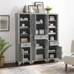 3pc Tara Pantry Set - Pantry And 2 Linen Cabinets - Crosley 22 3pc Tara Pantry Set - Pantry And 2 Linen Cabinets - Crosley -Dine Furniture GUEST d4bc74f8 910a 4fc8 a9d8 3011a9bac24b