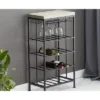 Industrial Metal Rectangle Wine Rack Black - Olivia & May