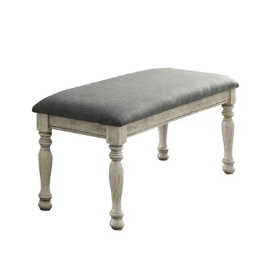 7pc Gordon Transitional Dining Set Antique White/Gray - HOMES: Inside + Out 5 7pc Gordon Transitional Dining Set Antique White/Gray - HOMES: Inside + Out - Image 3