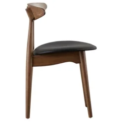 Set Of 2 Cortland Danish Modern Walnut Dining Chair - Inspire Q -Dine Furniture GUEST d56d3bb2 eb3f 4b84 b217 70fdd21aecea