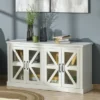 HOMCOM Rustic Kitchen Sideboard, Glass Door Buffet Cabinet, TV Stand With Adjustable Shelf For Dining Room, White 2 HOMCOM Rustic Kitchen Sideboard, Glass Door Buffet Cabinet, TV Stand With Adjustable Shelf For Dining Room, White -Dine Furniture GUEST d5bacfd5 3db8 40c0 bc16 56807ad80a21
