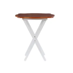 Austin Tray Table Set White/Hazelnut - Powell Company -Dine Furniture GUEST d5e6c259 4619 4740 9f8e e52170d94b7e