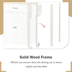 54.3 Inch Width Kitchen Island Cart With Solid Wood Top, 4 Door Cabinet, Two Drawers, Spice Rack And Locking Wheels-ModernLuxe -Dine Furniture GUEST d5f3b41d 698a 4174 81e2 fd8ba3edd2c8