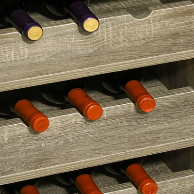 HOMCOM Modern Buffet Cabinet With Sliding Door, Wine Bar Cabinet With Storage, Kitchen/Dining Room Storage Cabinet With Shelves, Gray 7 HOMCOM Modern Buffet Cabinet With Sliding Door, Wine Bar Cabinet With Storage, Kitchen/Dining Room Storage Cabinet With Shelves, Gray - Image 5