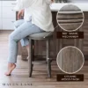 Maven Lane Eva Round Backless Kitchen Swivel Stool, Reclaimed Oak Finish -Dine Furniture GUEST d711b581 7a31 49db 8719 cf8174861ebc
