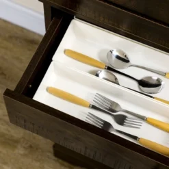 HOMCOM 72" Farmhouse Kitchen Pantry, 4-Door Rustic Storage Cabinet With Drawer And 3 Shelves, Walnut -Dine Furniture GUEST d7dcbe8d 8128 4b1b b0eb 7f6b28008c4c