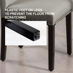 Costway Set Of 4 Fabric Dining Chairs W/Nailhead Trim 21 Costway Set Of 4 Fabric Dining Chairs W/Nailhead Trim -Dine Furniture GUEST d842e37a 4697 4c20 b384 f6c300718872