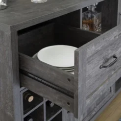 FC Design 52"W Sideboard Storage Cabinet With Wine Racks, Storage Cabinets, Drawer, Large Dining Server Cupboard Buffet Table -Dine Furniture GUEST d9a0058c 4a71 4ed9 9d6b 6d469463076d