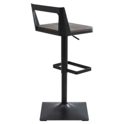 Samurai Industrial Adjustable Barstool Black - LumiSource -Dine Furniture GUEST db8ee00b 77f8 4219 8521 6c643946e7f4