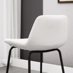 HOMCOM 29.5" Bar Stools Set Of 2, Upholstered Extra Tall Barstools, Armless Bar Chairs With Back, Steel Legs, Cream White 10 HOMCOM 29.5" Bar Stools Set Of 2, Upholstered Extra Tall Barstools, Armless Bar Chairs With Back, Steel Legs, Cream White -Dine Furniture GUEST dc28b931 5ec6 4ec1 9fac 42b8a81e901b