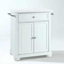 Alexandria Stone Top Portable Kitchen Island/Cart - Crosley -Dine Furniture GUEST ddb94a41 5d6e 478e 85bc 0cf1ab3675d3