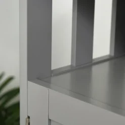 HOMCOM Kitchen Sideboard, Buffet Cabinet, Wooden Storage Console Table With 2-Level Cabinet And Open Shelf, Gray -Dine Furniture GUEST ddc0a962 5e2e 45d8 afa9 a6a8fdcbd5ea