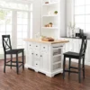 Julia Wood Top Island With 2 X-Back Stools - Crosley -Dine Furniture GUEST dddc9f3c 5271 4022 beba ca4c4179b6b4