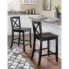 24" Torino X Back Wood Counter Height Barstool - Black - Linon 1 24" Torino X Back Wood Counter Height Barstool - Black - Linon -Dine Furniture GUEST ddec88f2 ade9 4805 9878 d590be7a1ea5