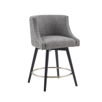 Powell Swivel Counter Height Barstool Gray 4 Powell Swivel Counter Height Barstool Gray - Image 2