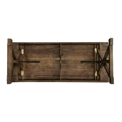 Merrick Lane 9' X 40" Rectangular Antique Rustic Solid Pine Foldable Dining Table With Crisscross Legs 14 Merrick Lane 9' X 40" Rectangular Antique Rustic Solid Pine Foldable Dining Table With Crisscross Legs - Image 12