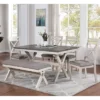 6pc Arga Solid Wood Dining Set Gray/Antique White - HOMES: Inside + Out 2 6pc Arga Solid Wood Dining Set Gray/Antique White - HOMES: Inside + Out -Dine Furniture GUEST de86ca2c b502 49a9 83e2 f256c34e228e